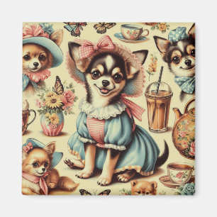 Schattige Chihuahua Puppy Schilderen Magneet