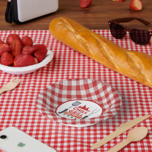 Schattige chill grill BBQ feest Papieren Kommen