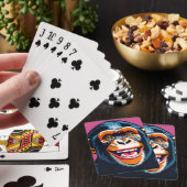 Schattige Chimpansee Lacht Pokerkaarten (Insitu)