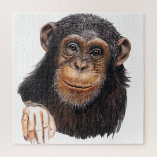 Schattige chimpansee legpuzzel