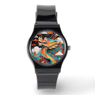 Schattige Chinees Nieuwjaar Dragon Zodiac Verjaard Horloge