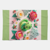 Schattige Chinees Nieuwjaar Slang 2025 KT1 Theedoek (Horizontaal)