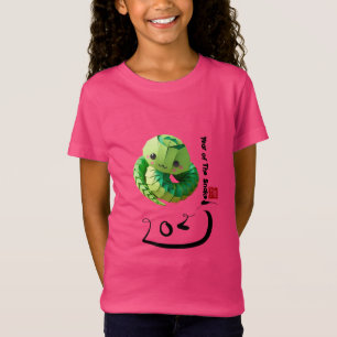 Schattige Chinees Slangenjaar 2025 Meisje T T-shirt