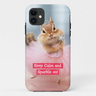 Schattige chipmunk-ballerina in tutu bij dansstudi iPhone 11 hoesje