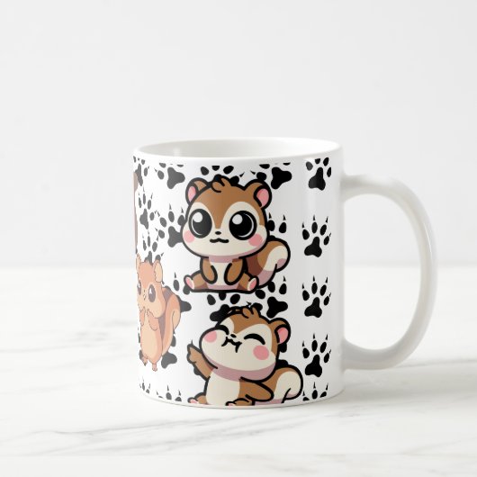 Schattige Chipmunk Mok – Schattige & Gezellig Ontw (Rechts)