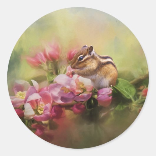 Schattige Chipmunk Sticker (Voorkant)