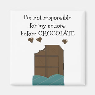 Schattige chocolade spreuk magneet