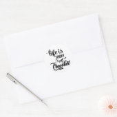 Schattige Chocolade Verslaafde Liefde Chocolade Fe Ronde Sticker (Envelop)