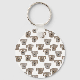 Schattige chocoladebruine Labrador Retriever hond Sleutelhanger