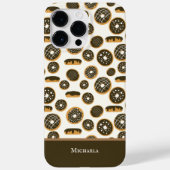 Schattige chocoladedonutpatroongebak Case-Mate iPhone case (Achterkant)