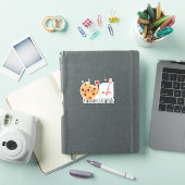 Schattige chocoladekoekje en melkglas sticker (iPad Cover)