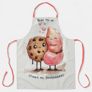 Schattige chocoladestukjeskoek maag koken bakken schort