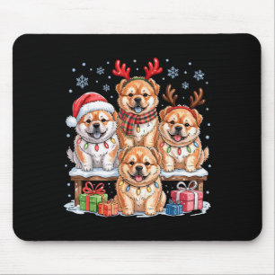Schattige Chow Chow Kerst Pupes Hondenliefhebbers Muismat