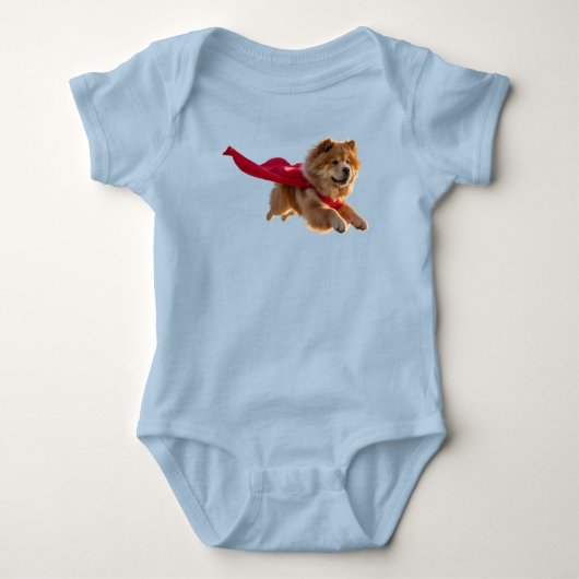 Schattige Chow Chow Superheld Romper (Voorkant)
