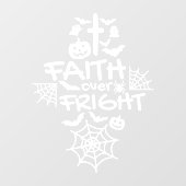 Schattige Christelijk Halloween Faith over Fright Raamsticker (Vel)