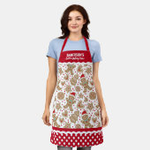 Schattige Christmas Cookie Baking Crew Schort (Gedragen)