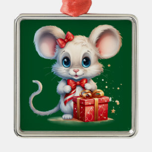 Schattige Christmas Mouse Ornament