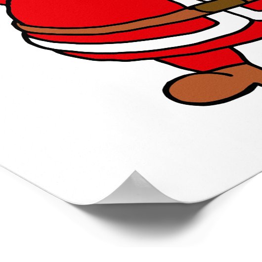 Schattige Chubby Santa Claus Poster (Hoek)