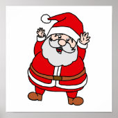 Schattige Chubby Santa Claus Poster (Voorkant)