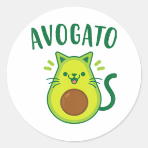 Schattige Cinco de Mayo Avogato Avocado Cat Funny Ronde Sticker
