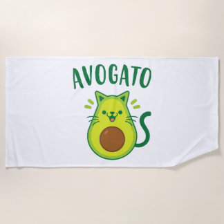 Schattige Cinco de Mayo Avogato Avocado Cat Funny Strandlaken