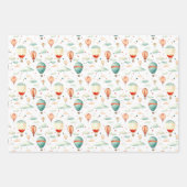 Schattige Circus Luchtballon Hearts Baby shower Kw Inpakpapier Vel (Voorkant)