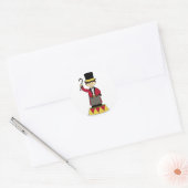 Schattige Circus Ringmaster Sticker (Envelop)