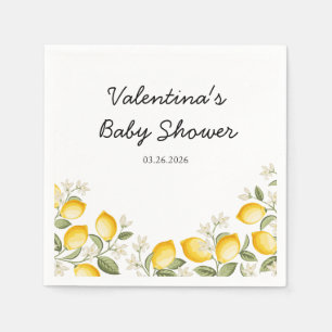 Schattige Citroen Citrus Vrucht Zomer Baby Shower Servet