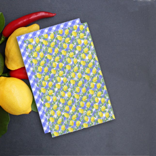 Schattige citroenblauw Buffalo Plaid (Creator heeft geüpload)