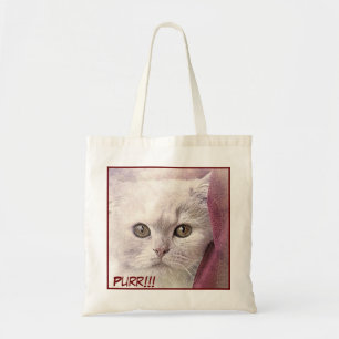 Schattige close-up Cat Afbeelding bevestigen Tote Bag