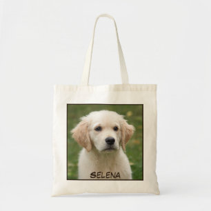 Schattige close-up Dog Print bevestigen Tote Bag