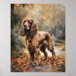 Schattige Cocker Spaniel Dog Art Print Poster