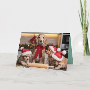 Schattige Cocker Spaniel Kerst Koekje Kaart