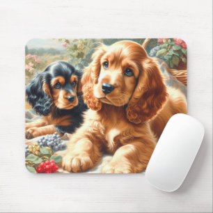 Schattige Cocker Spaniel schilderij Muismat