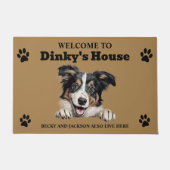 Schattige Collie Hond Deurmat (Voorkant)