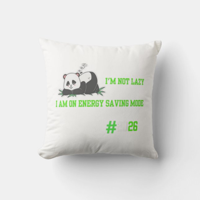"Schattige comfort Sleepy Panda trendy illustratie Kussen (Voorkant)