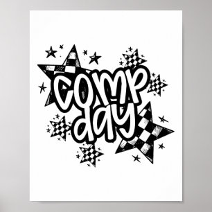Schattige Comp Dag Cheer Comp Seizoen Cheerleading Poster