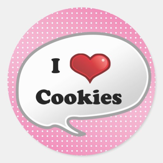 Schattige cookie ballon ronde sticker (Voorkant)