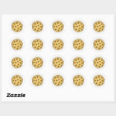 Schattige Cookie Whimsical Homemade met Liefde  Ronde Sticker (Vel)