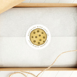 Schattige Cookie Whimsical Huisgemaakt met Liefde Ronde Sticker