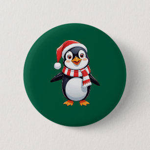 Schattige Cool Leuk Grappig Groene Kerstman Ronde Button 5,7 Cm