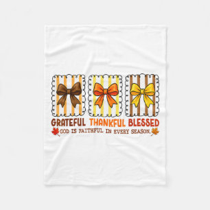 Schattige Coquette Christelijke Herfst Boog Dankba Fleece Deken