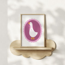 Schattige Coquette Gans Kinderkamer Kunst