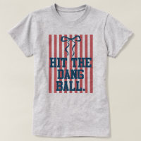Schattige Coquette Softbal Vlag Funny T-shirt Met
