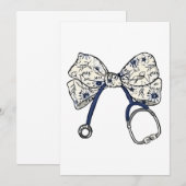 Schattige Coquette Strik Coquette Strik Verpleegst Kaart (Voorkant / Achterkant)