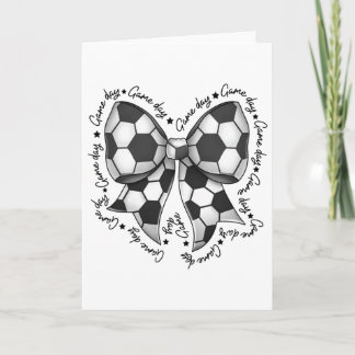 Schattige Coquette Strik Fun Game Day Voetbal Moed Kaart