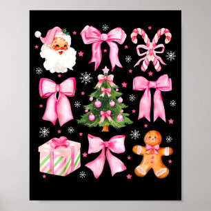 Schattige Coquette Strik Nk Kerstboom Kerstman Pep Poster