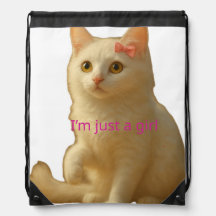 Schattige Coquette Witte Kat "Ik Ben Gewoon een Me