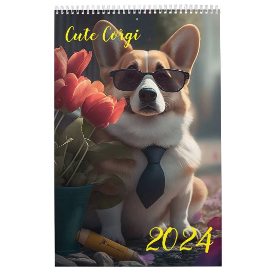 Schattige Corgi. 2024 Kalender (Hoes)