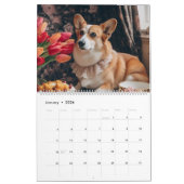 Schattige Corgi. 2024 Kalender (Jan 2026)